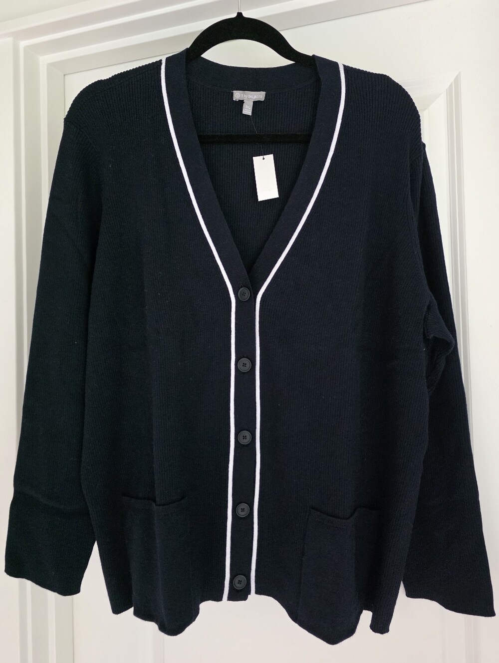 NWT Talbots Coolmax Golf Cardigan Indigo Blue 3XP